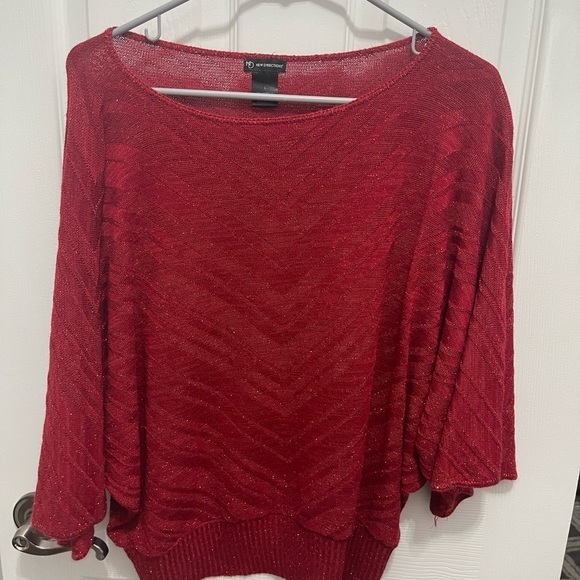 new directions Tops - New directions Beautiful red blouse large